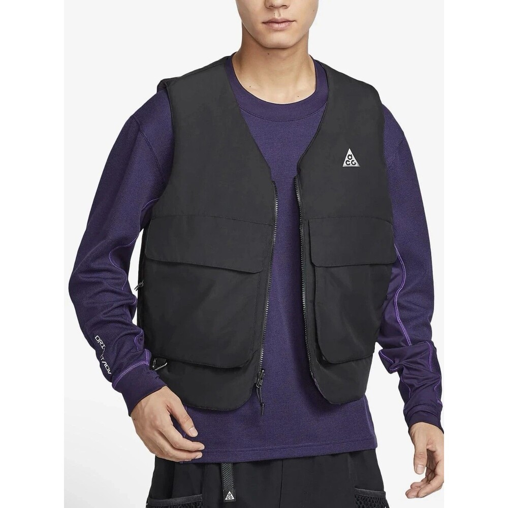 Nike ACG Skull Peak Reversible Vest Unisex 2XL PrimaLoft Black Purple FV8694-010